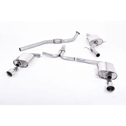 Milltek Exhaust - Audi A4 2.0 TFSI S LINE B8 (2WD AND QUATTRO TIPTRONIC-ONLY) SALOON & AVANT Cat-back Exhaust SSXAU302