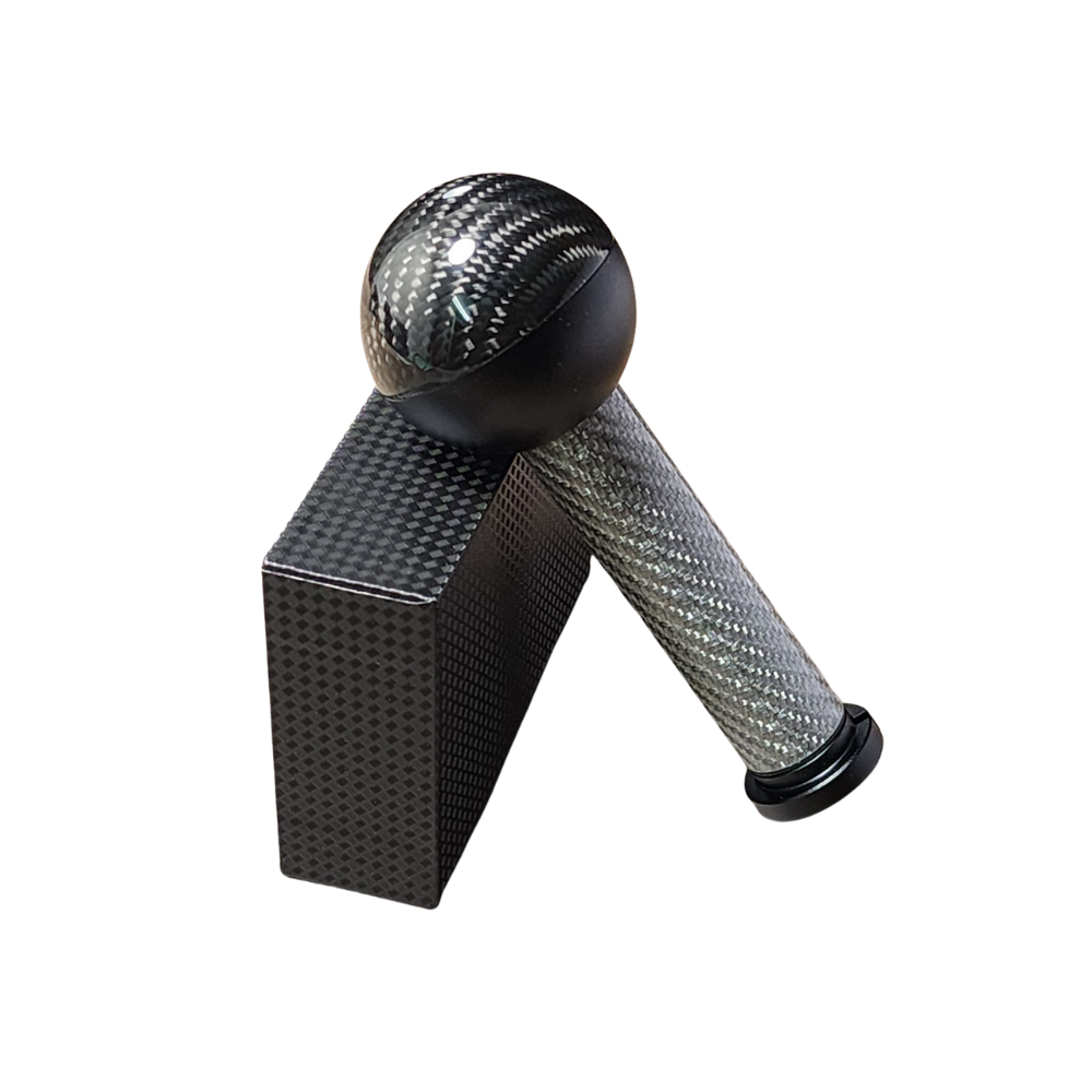Abarth 500 / 595 / 695 Black Metal & Genuine Carbon Fibre Gear Knob