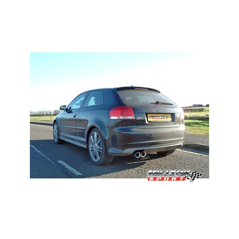 Milltek Exhaust  Audi S3 2.0 T QUATTRO 3-DOOR 8P Turbo-back Exhaust including Hi-Flow Sports Cat SSXAU127 - TMC Motorsport