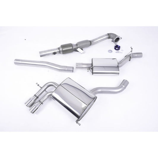 Milltek Sport - Audi A3 2.0T FSI QUATTRO SPORTBACK Turbo-back Exhaust including Hi-Flow Sports Cat SSXAU044
