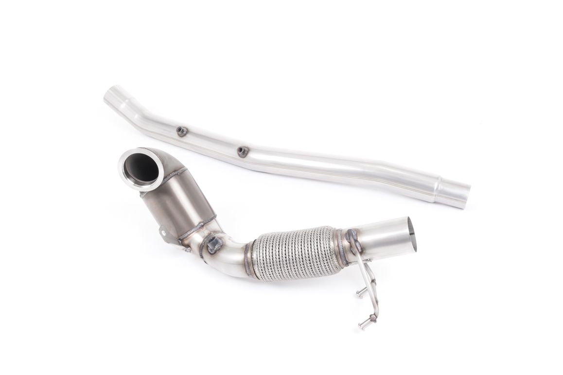 Milltek Exhaust - Volkswagen Golf Mk7.5 R Estate / Variant 2.0 TSI 300PS (GPF Equipped Models Only) Large Bore Downpipe and Hi-Flow Sports Cat SSXVW513