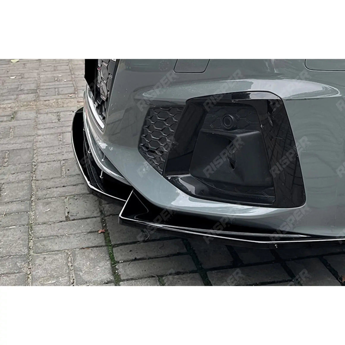 3 Pc Front Splitter in Gloss Black For Audi A5 S5 F5 Facelift 2021-2024 S LINE