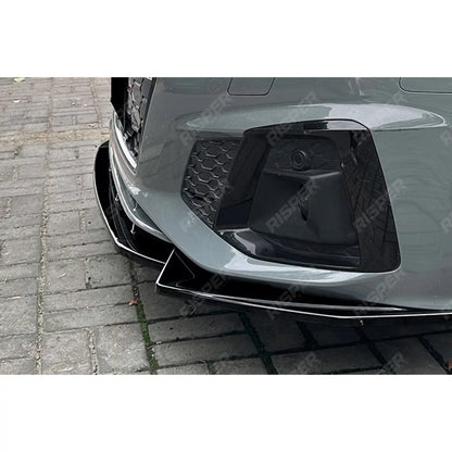 3 Pc Front Splitter in Gloss Black For Audi A5 S5 F5 Facelift 2021-2024 S LINE