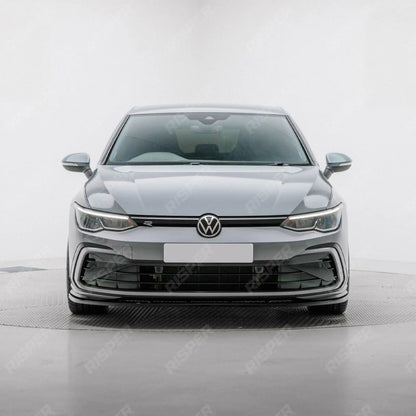 3 Piece Front Splitter V1 In Gloss Black For Volkswagen Golf MK8 GTI/GTD/R/R Line 2020+