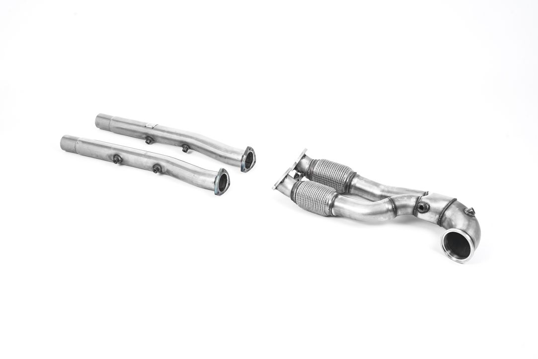 Milltek Exhaust  Audi TT Mk3 TTRS 2.5TFSI Quattro (OPF/GPF Models) Large Bore V2 Downpipe and De-cat Exhaust with GPF Bypass SSXAU897 - TMC Motorsport