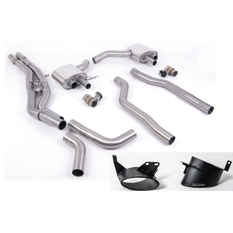 Milltek Sport - Audi RS6 C8 4.0 V8 bi-turbo (OPF/GPF Models) Particulate Filter-back Exhaust System (Twin 80mm) Loudest SSXAU865