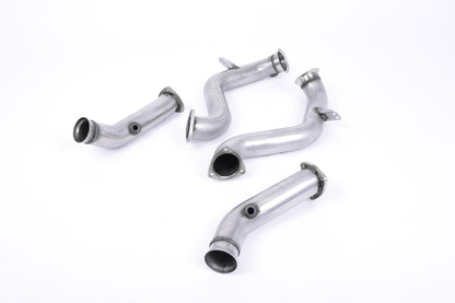 Milltek Sport - Mercedes C-Class C63 & C63 S (W205) Saloon 4.0 Bi-Turbo V8 Large-bore Downpipes and Cat Bypass Pipes SSXMZ119