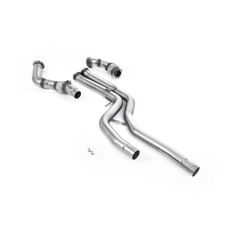 Milltek Exhaust - BMW 3 Series F80 M3, M3 Competition & M3 CS Saloon (OPF/GPF Models Only) Large Bore Downpipes with OPF/GPF Byp