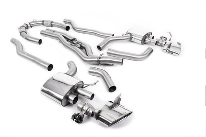 Milltek Sport - Audi RS7 C8 4.0 V8 bi-turbo (OPF/GPF Models) Particulate Filter-back Exhaust System (Twin 80mm) Loudest SSXAU903