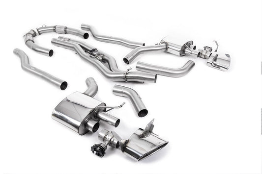 Milltek Sport - Audi RS7 C8 4.0 V8 bi-turbo (OPF/GPF Models) Particulate Filter-back Exhaust System (Twin 80mm) Loudest SSXAU903