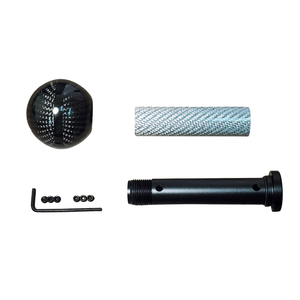 Abarth 500 / 595 / 695 Black Metal & Genuine Carbon Fibre Gear Knob