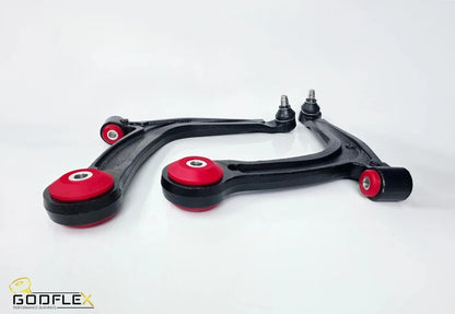 Abarth 500 / 595 / 695 Uprated Pre-Bushed Front Suspension Arms - TMC By GodFlex