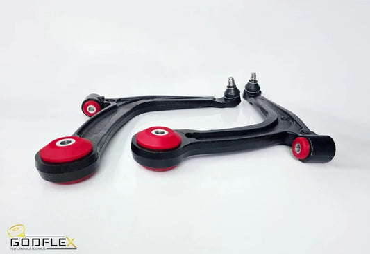 Abarth 500 / 595 / 695 Uprated Pre-Bushed Front Suspension Arms - TMC By GodFlex