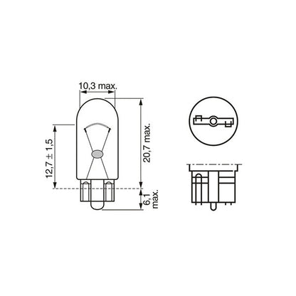 BriteVue 501 LED Side Light Bulbs – 6500K White (T10 W5W Upgrade, 10SMD) (T10 | W5W)