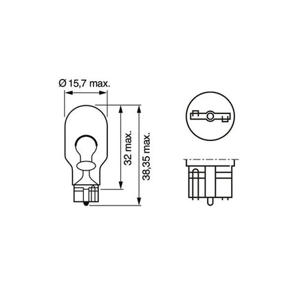 BriteVue 955 Reverse Light Bulb Upgrade – 10 SMD LED with Projector Lens (921 | W16W | T15)