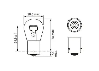 CEUK ChromoLite Mirror Indicator Bulbs | Offset Pin Amber Upgrade 581 (PY21w | 7507 | BAU15s)