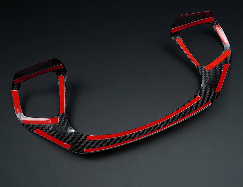 Car Enhancements UK - Real Carbon Fibre Steering Wheel Trim (Top/Buttons Only) Fiesta MK8/8.5 | Focus MK4/4.5 | Puma MK2 | Kuga MK3/3.5 | Transit Custom