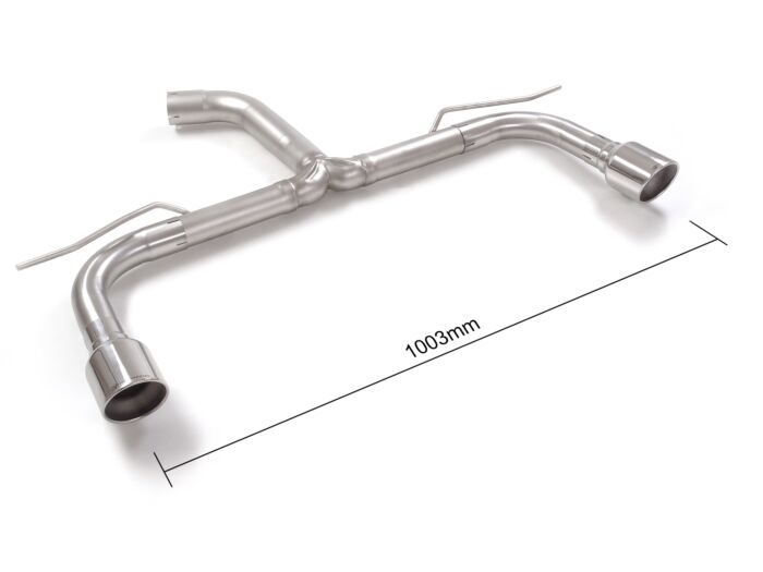 Ragazzon Stainless steel rear tube group N left/right VOLKSWAGEN 1.4TSI (92kW) 2014>>2017 (50.1029.61) - TMC Motorsport