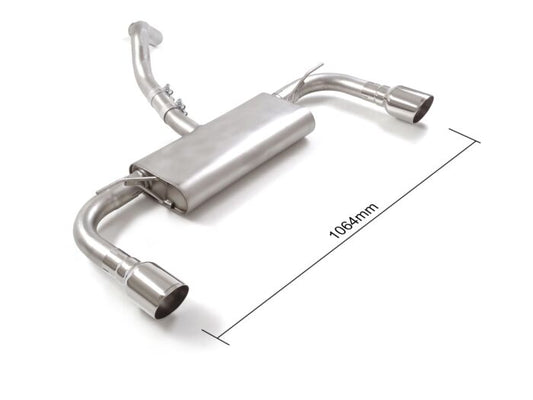 Ragazzon Stainless Steel rear silencer left/right FORD 1.0 Ecoboost (92kW / 92kW Hybrid - NO Multilink) 2018>> (50.1070.61) - TMC Motorsport