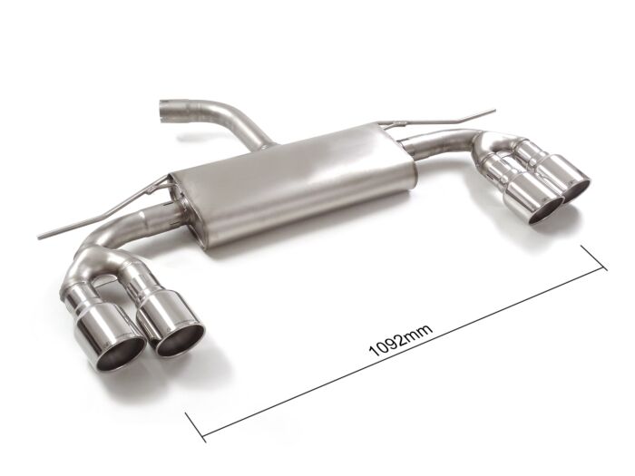 Ragazzon Stainless Steel rear silencer left/right AUDI Sportback 35TFSI (110kW) 2020>> (50.1109.64) - TMC Motorsport