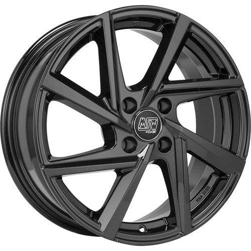 17" Msw 80-4 By Oz Racing Gloss Black Set Of 4 Alloy Wheels 17x7 Et37 Pcd 4x100 For Abarth 500 / 595 / 695 - TMC Motorsport