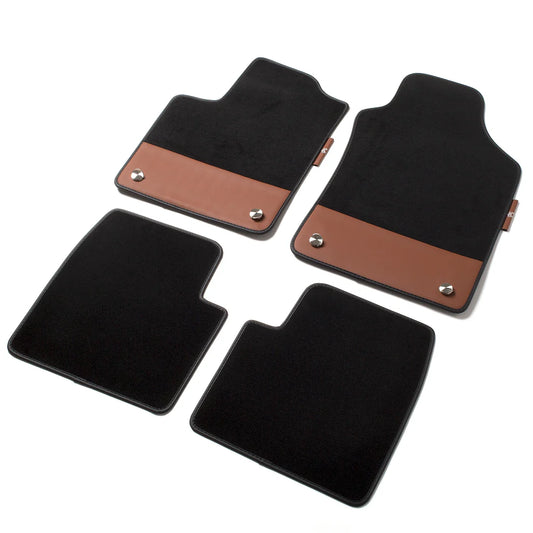 Genuine Abarth 595 Carpet Mats Set Tan MTA AUTOMATIC ONLY - Left Hand Drive Vehicles