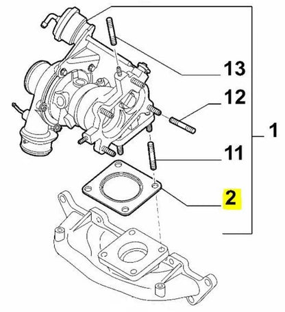 Genuine Abarth Exhaust Gasket To Turbo - TMC Motorsport