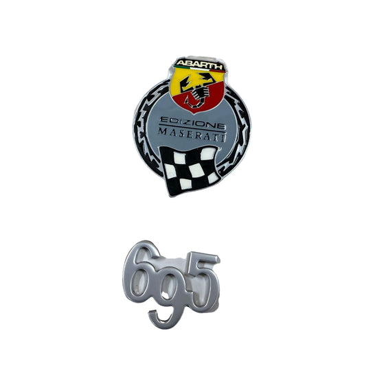 Original Abarth-Emblem „695 Edizione Maserati“ – 500 Abarth