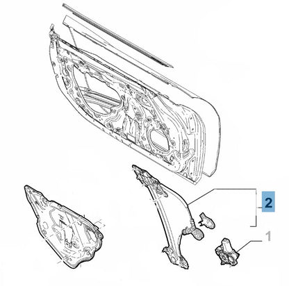 Genuine Abarth Window Regulator, Offside - Abarth 124 - TMC Motorsport