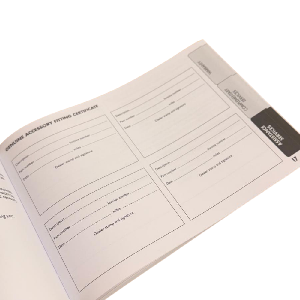Genuine Abarth Service History Book – UK