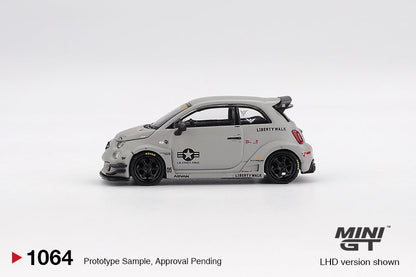 Mini GT Abarth Model Car - Abarth 595 LB-Works x Abas Works Fighters Grey