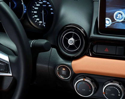 Genuine Abarth / Fiat Air Vents (Set of Three) – Piano Black – 124 Spider