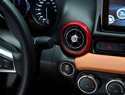 Genuine Abarth / Fiat Air Vents (Set of Three) – Gloss Red – 124 Spider