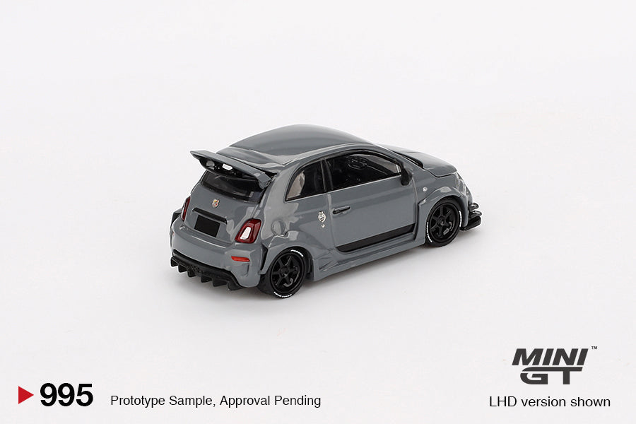 Mini GT Abarth Model Car - Abarth 595 LB-Works x Abas Works Grey