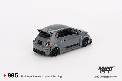 Mini GT Abarth Model Car - Abarth 595 LB-Works x Abas Works Grey