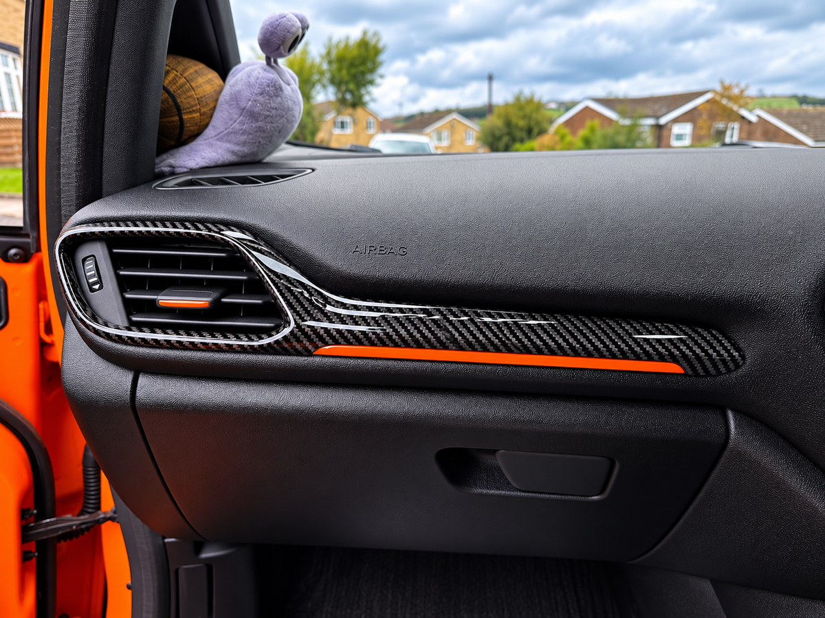Car Enhancements UK - Real Carbon Fibre Passenger Vent Surround Trim (MK8 / MK8.5 Fiesta & MK2 Puma)