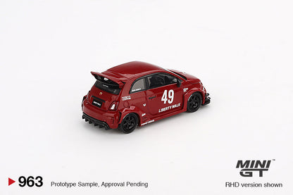 Mini GT Abarth Model Car - Abarth 595 LB-Works x Abas Works Red