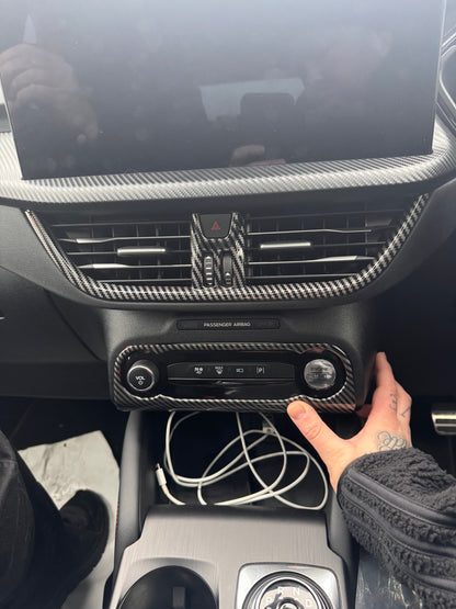 Carbon Fibre Look Climate Control Trim Cover for MK3 / MK3.5 Kuga | CEUK