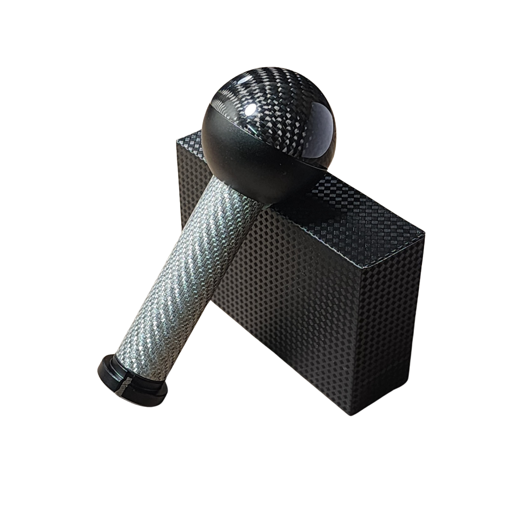 Abarth 500 / 595 / 695 Black Metal & Genuine Carbon Fibre Gear Knob