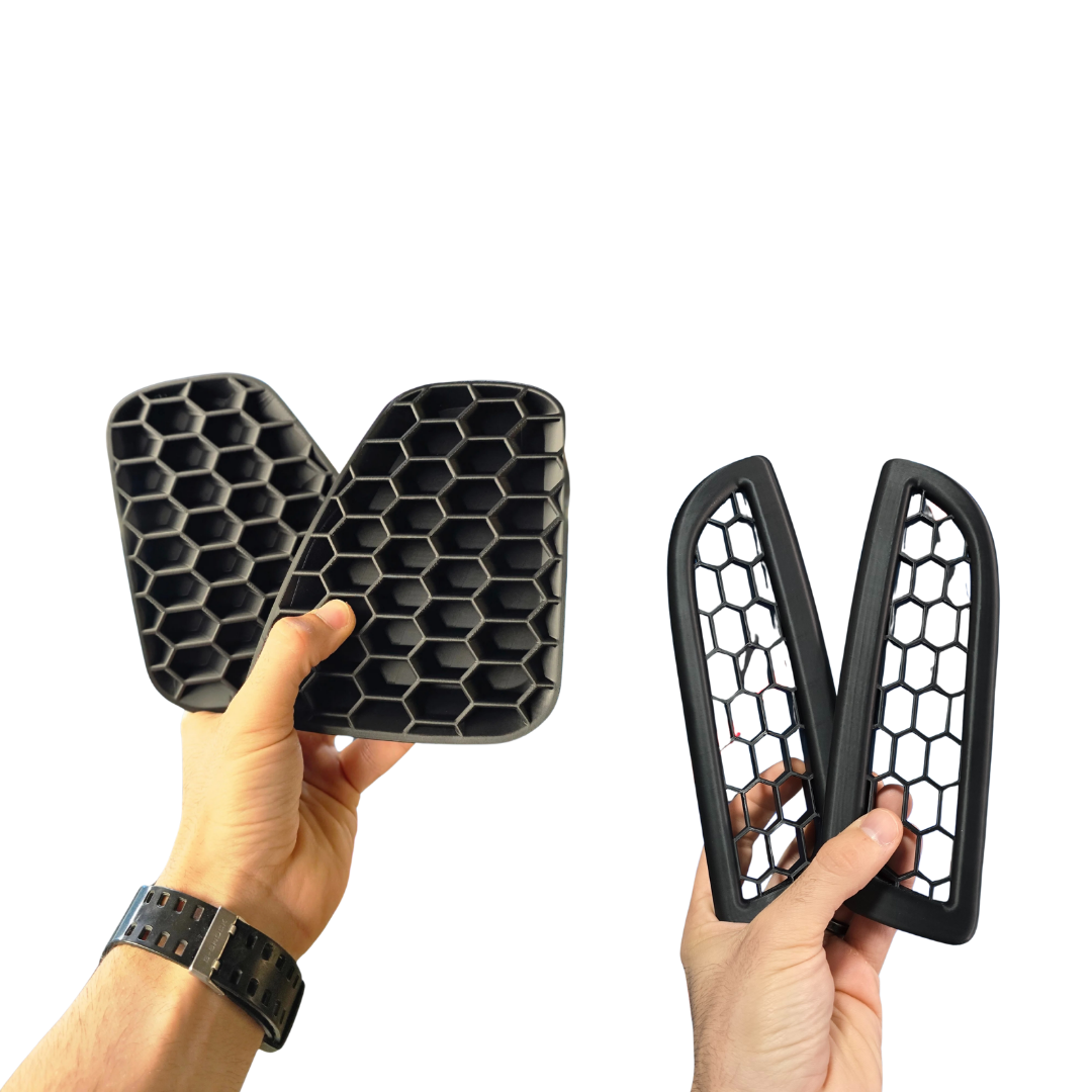 Abarth 595/695 Rear Reflectors & Taillights Honeycomb Inserts / Louvers By Car Sketch - TMC Motorsport