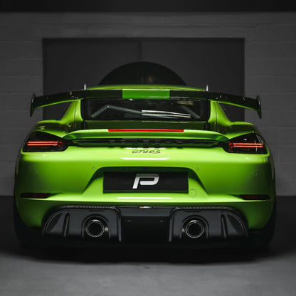 Porsche 718 Cayman GT4 RS / Spyder RS | Akrapovic | Rear Carbon Diffuser (High Gloss) - TMC Motorsport