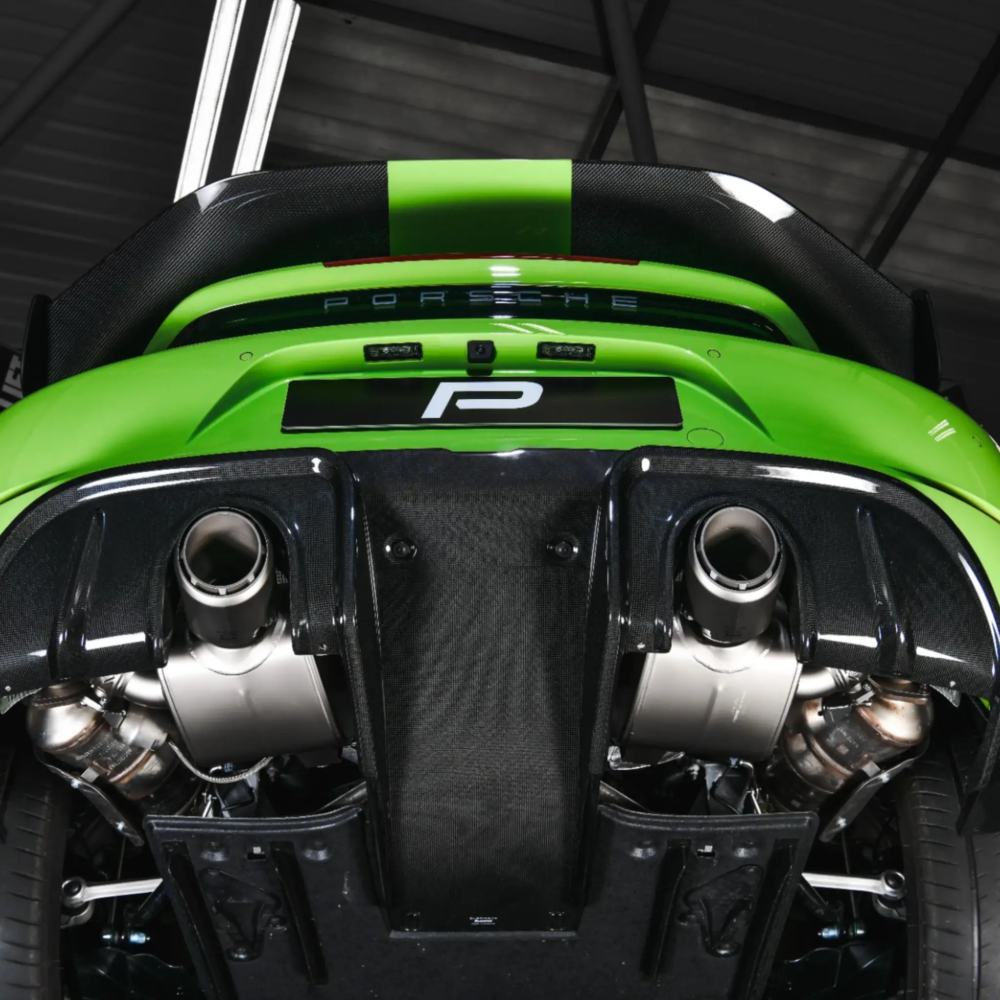 Porsche 718 Cayman GT4 RS / Spyder RS | Akrapovic | Rear Carbon Diffuser (High Gloss) - TMC Motorsport