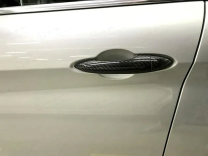 Alfa Romeo Giulia / Stelvio Outside Door Handles Cover Trim No Key - Carbon Fibre