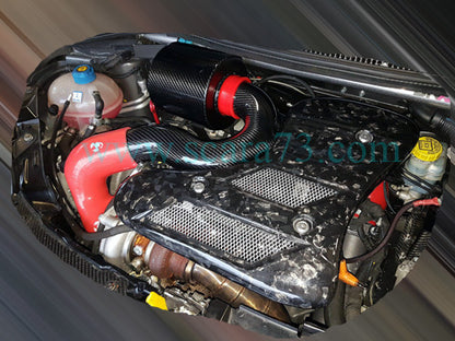 Abarth 500 / 595 / 695 Custom-Ansaugkit und Motorabdeckung aus Kohlefaser