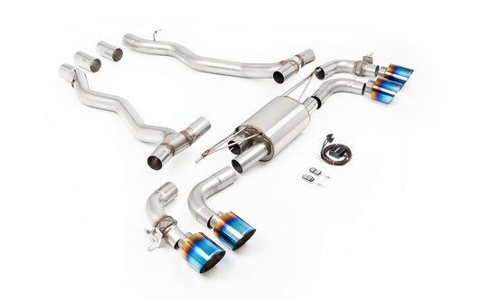 BMW M5 G90/G99 (NAS/ROW Spec) - Axle Back with Burnt/Blue Titanium Tips