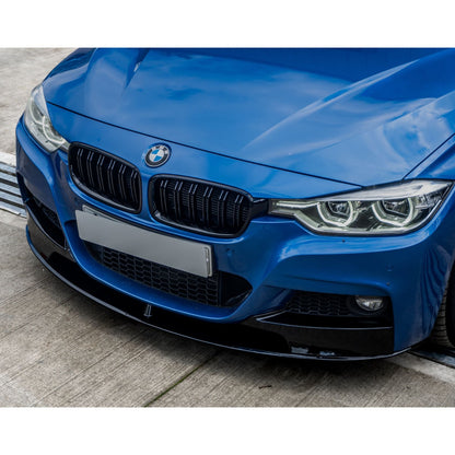 BMW 3 Series F30 F31 F35 M Sport Front Splitter in Gloss Black - TMC Motorsport