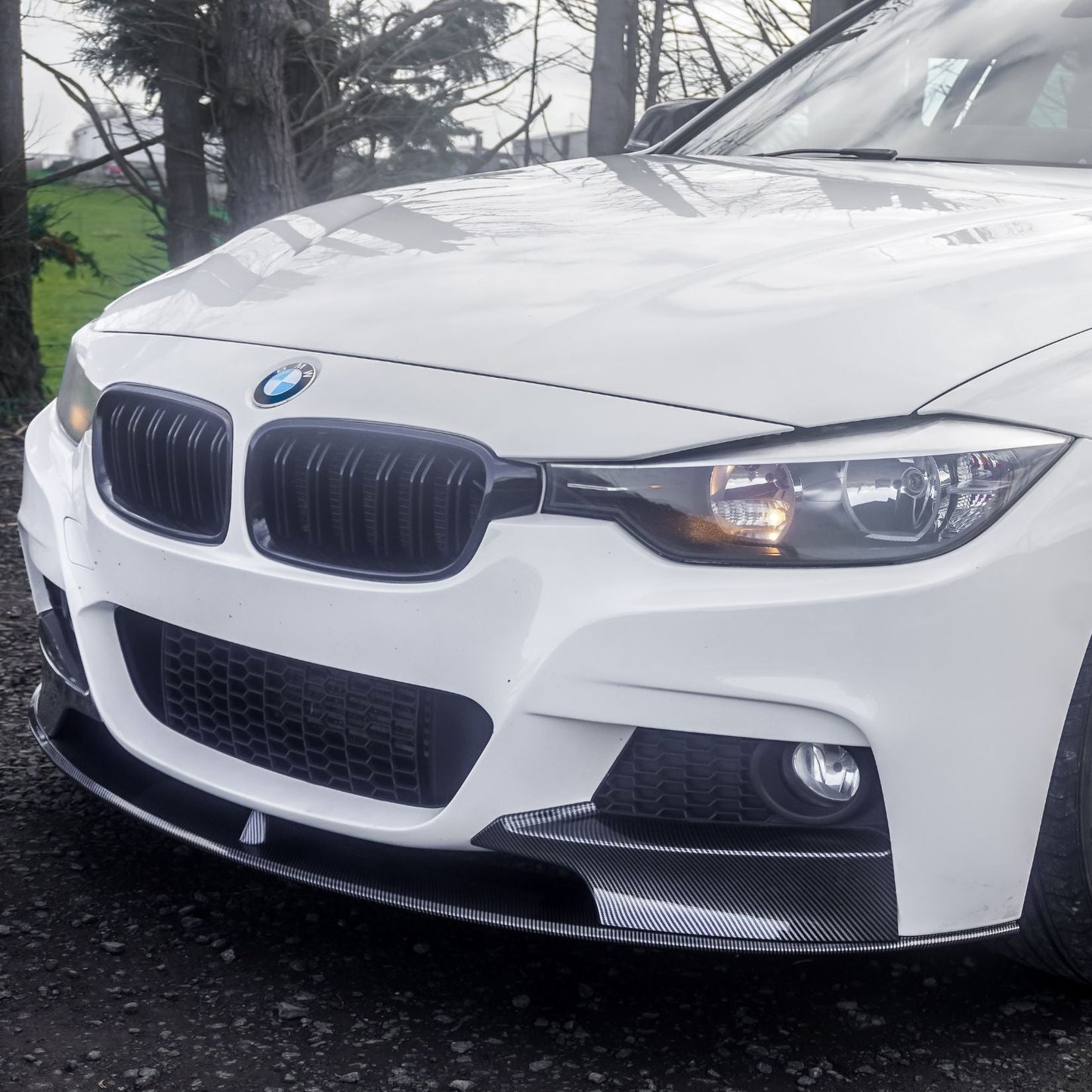 BMW 3 Series F30 F31 M Sport Front Splitter in Carbon Look - TMC Motorsport