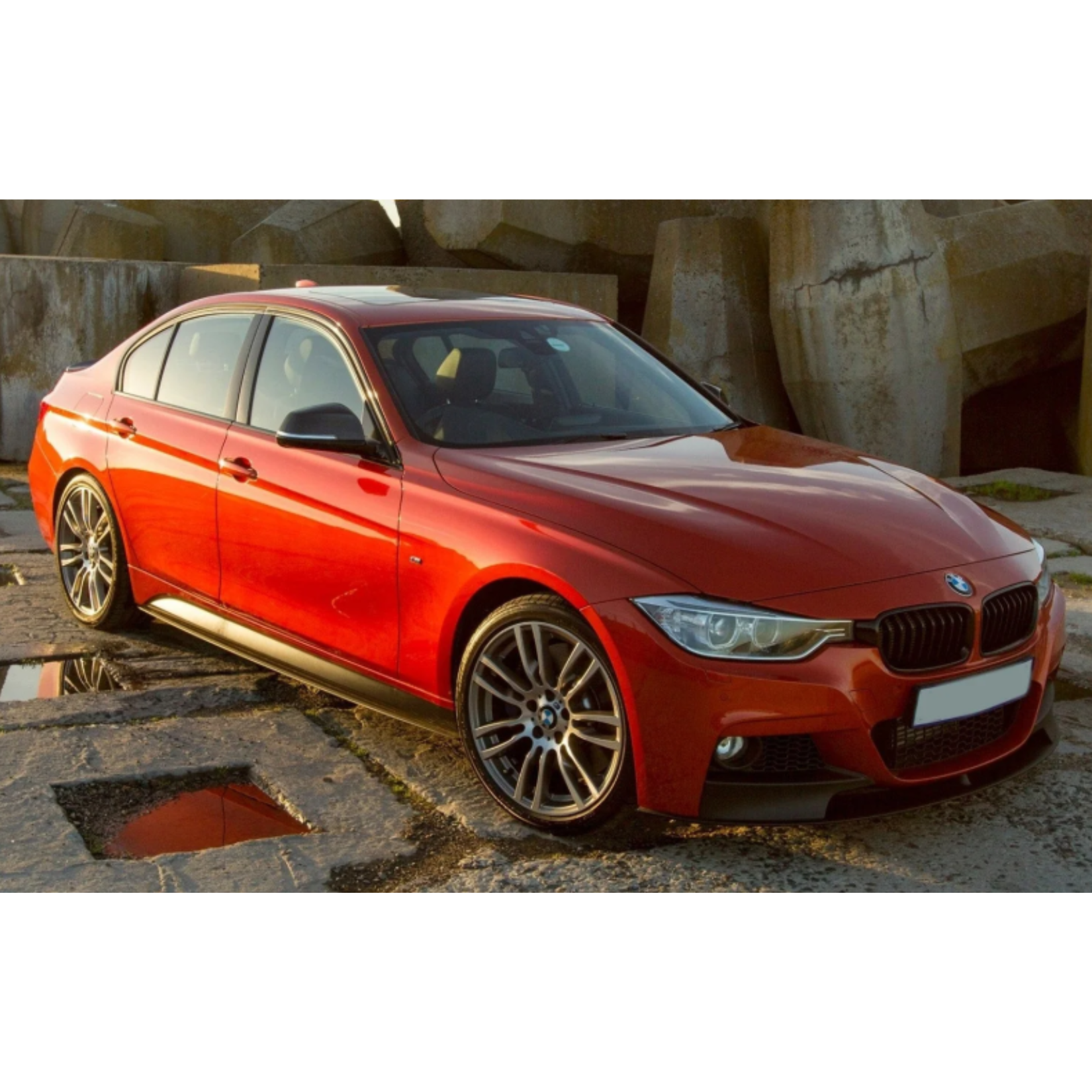 BMW 3 Series F30 M Sport 2012-2018 Matte Black Full Aero Body Kit - Diffuser 00___ - TMC Motorsport