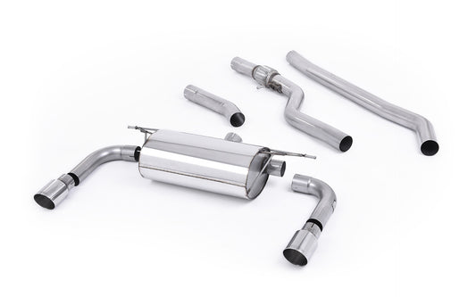 BMW F30 328i M Sport - Non-Resonated (Louder) Cat-Back Exhaust System with Twin Polished Trims