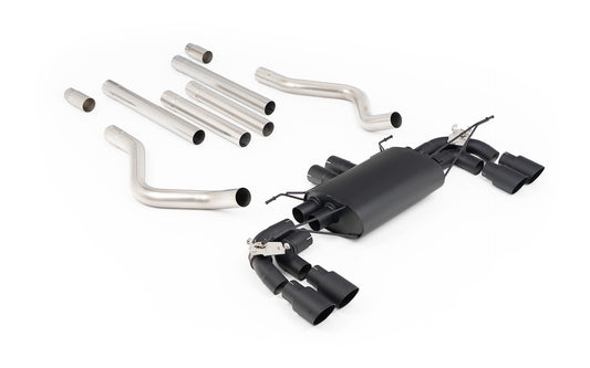 Land Rover Defender 110 5.0 V8 - Black Coated Special Edition - OPF/GPF Back Non-Resonated Valved System with Quad GT-90 Cerakote Black Trims